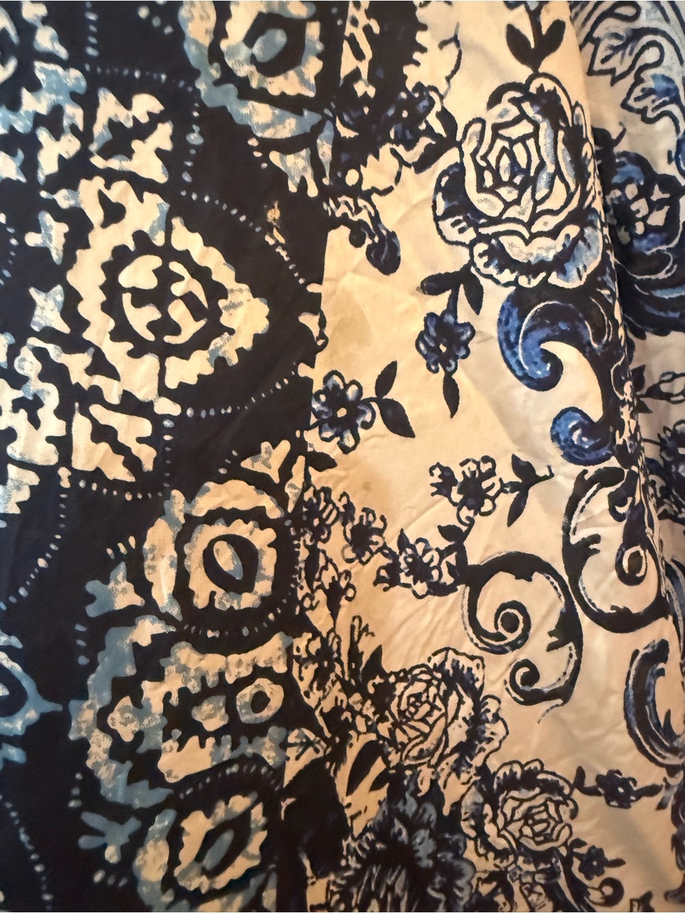 Johnny Was Silk Short sleeve button down floral batik flowy boho shirt L - Picture 7 of 8